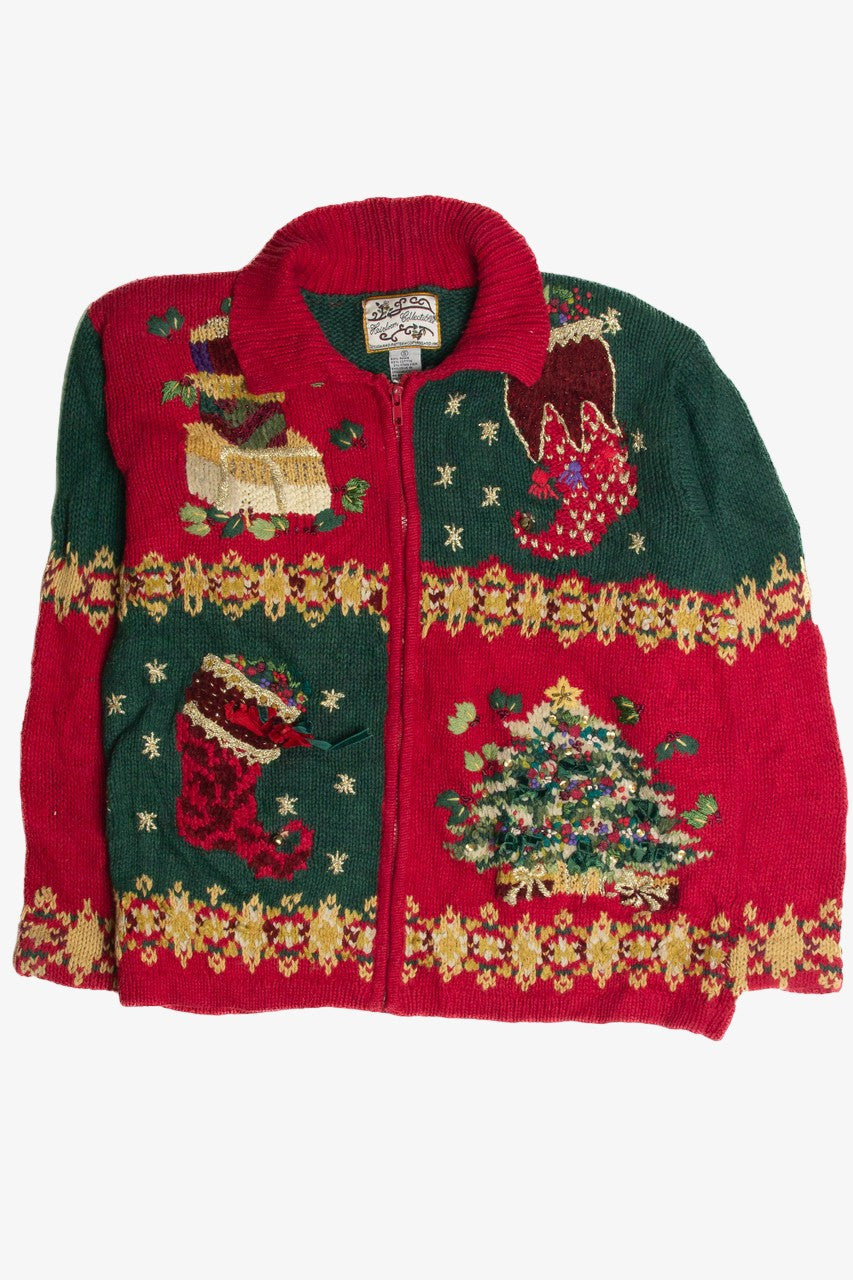 Vintage Red Ugly Christmas Cardigan 62522