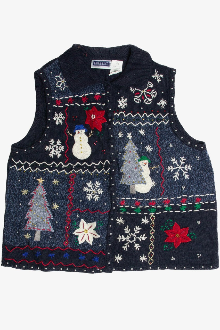 Vintage Blue Ugly Christmas Vest 60868