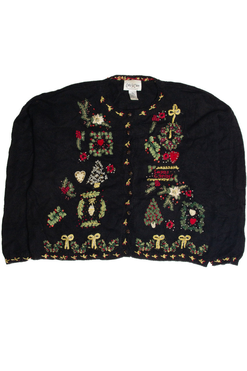 Vintage Black Ugly Christmas Cardigan 59955