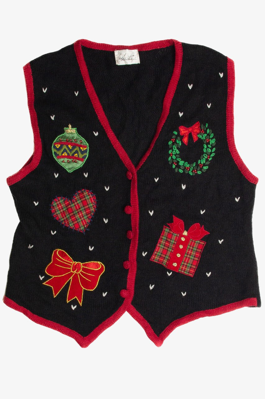Vintage Black Ugly Christmas Vest 62622