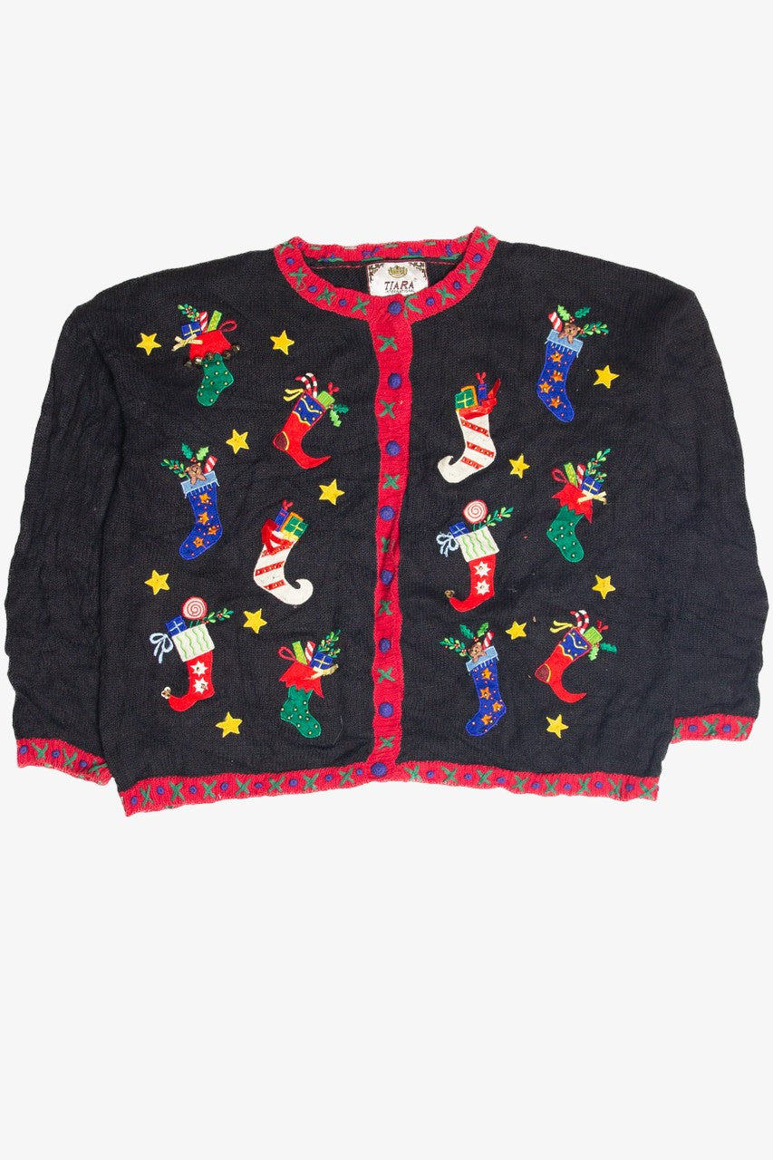 Vintage Black Ugly Christmas Cardigan 63133