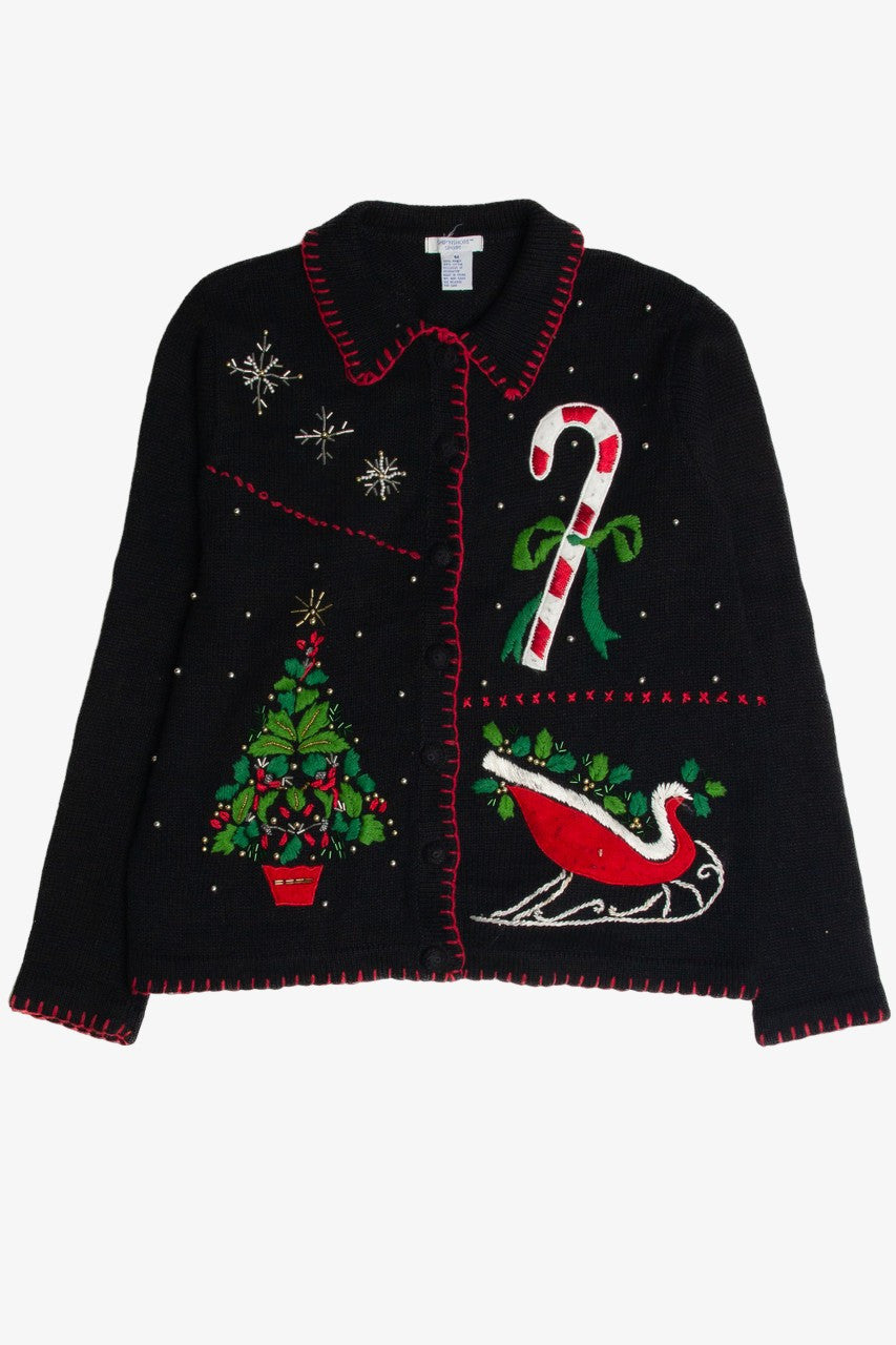 Vintage Black Ugly Christmas Cardigan 59950