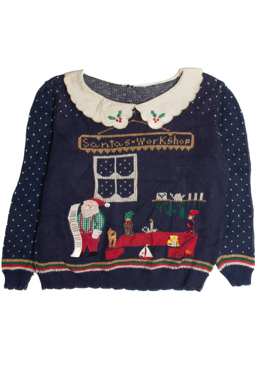 Vintage Collared Ugly Christmas Sweater 59589