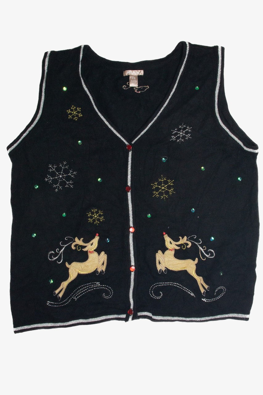 Vintage Black Ugly Christmas Vest 60990