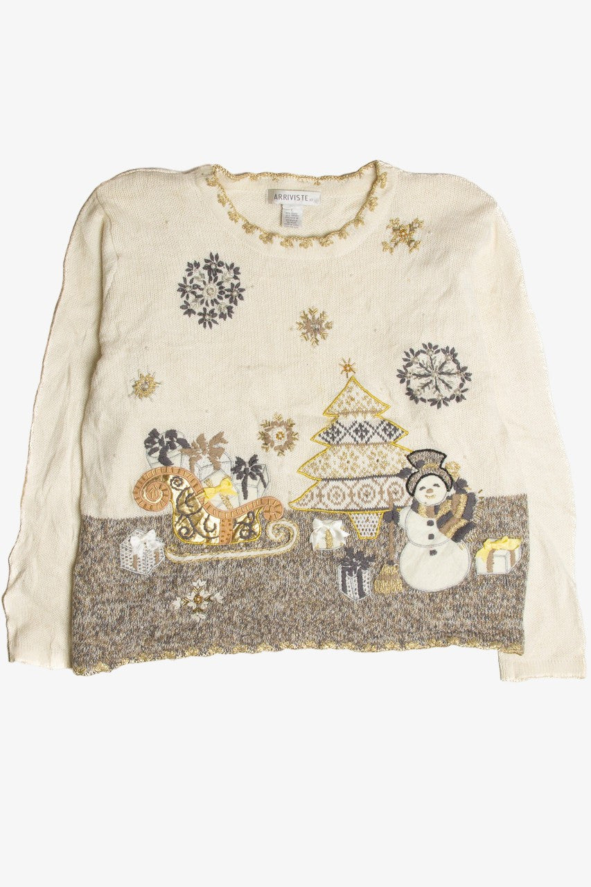 Vintage White Ugly Christmas Sweater 62798