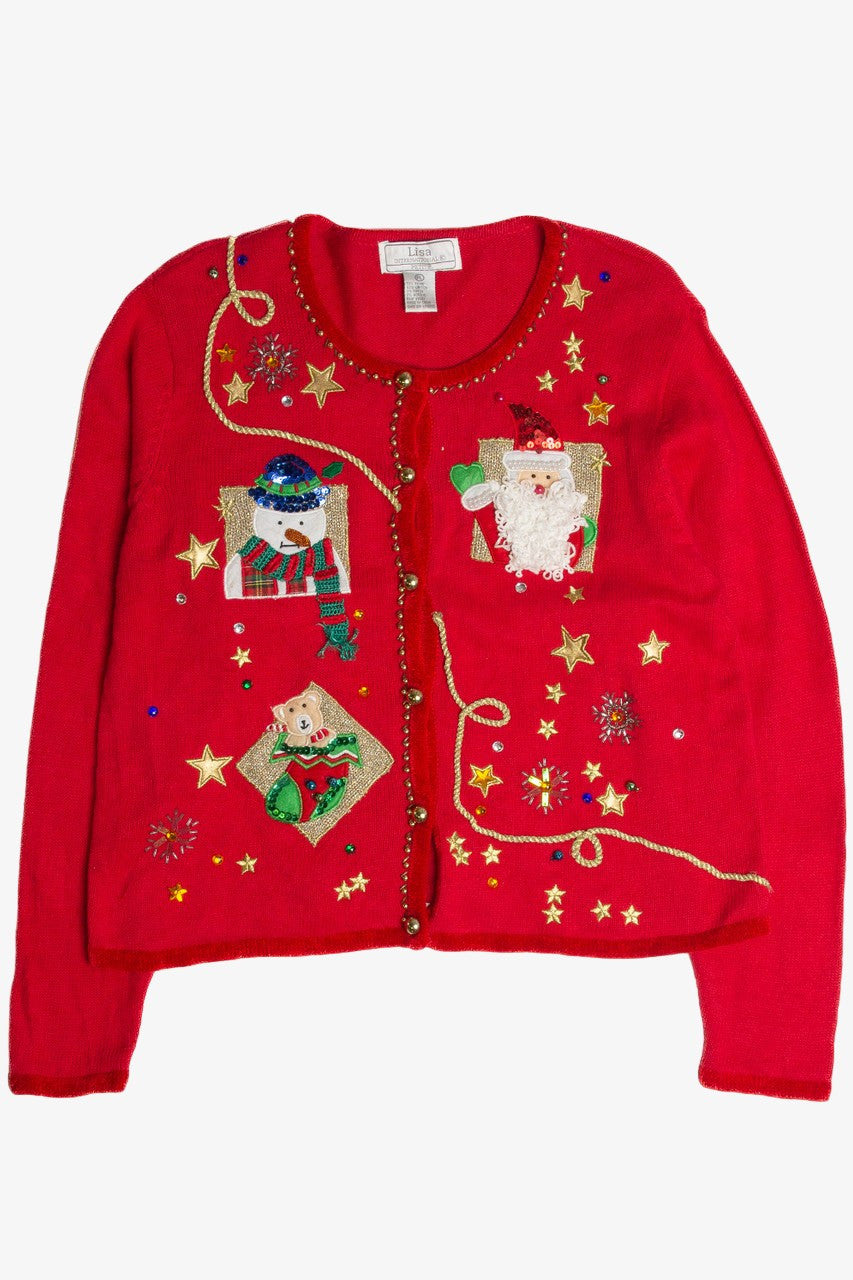 Vintage Red Ugly Christmas Cardigan 62786