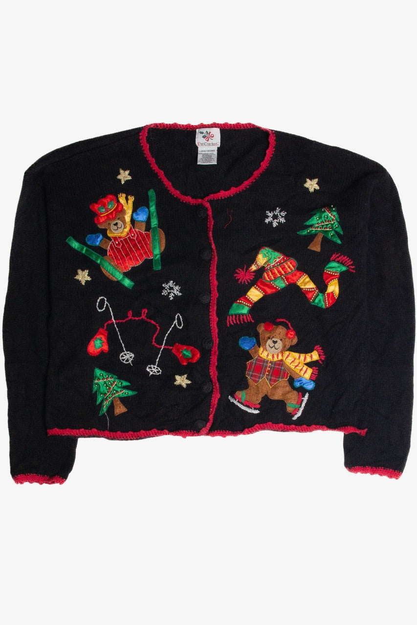 Vintage Black Ugly Christmas Cardigan 62846