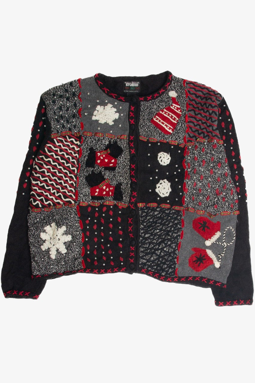 Vintage Black Ugly Christmas Cardigan 59713