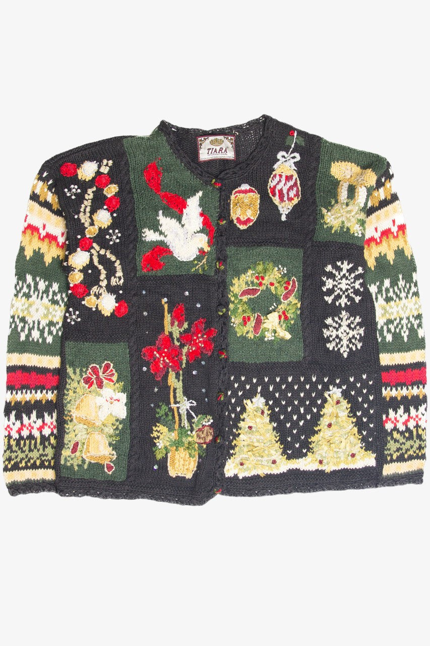 Vintage Black Ugly Christmas Cardigan 63180