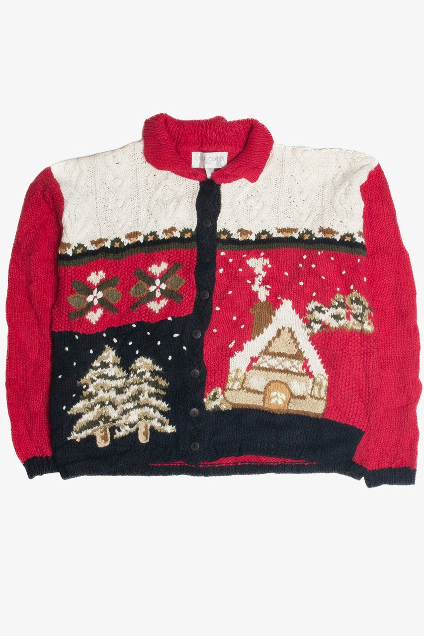 Vintage Red Ugly Christmas Cardigan 60906