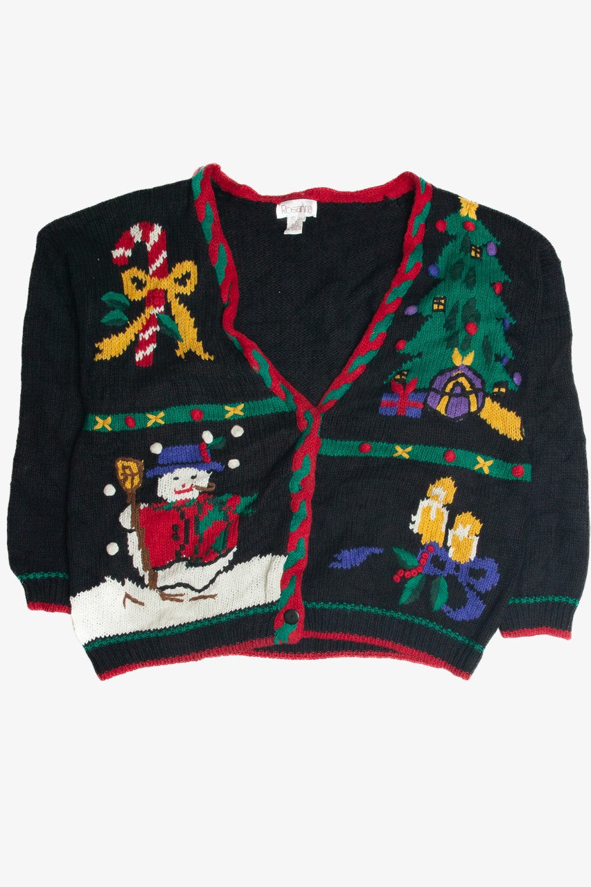 Vintage Black Ugly Christmas Cardigan 60930