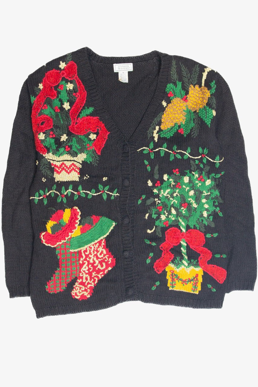 Vintage Black Ugly Christmas Cardigan 63326