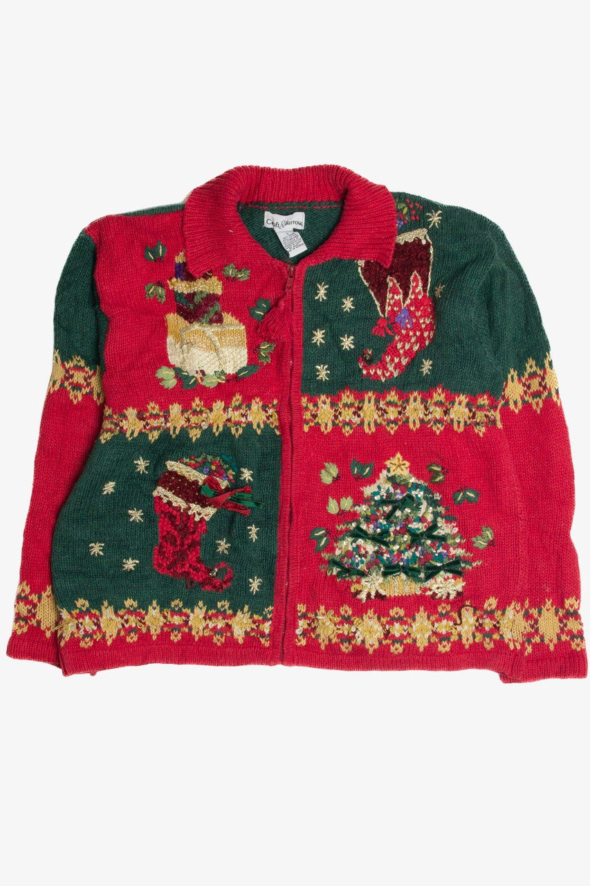 Vintage Red Ugly Christmas Cardigan 62514