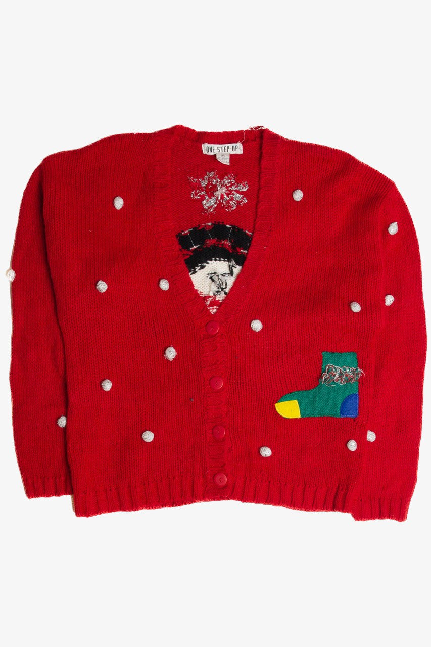 Vintage Red Ugly Christmas Cardigan 62778