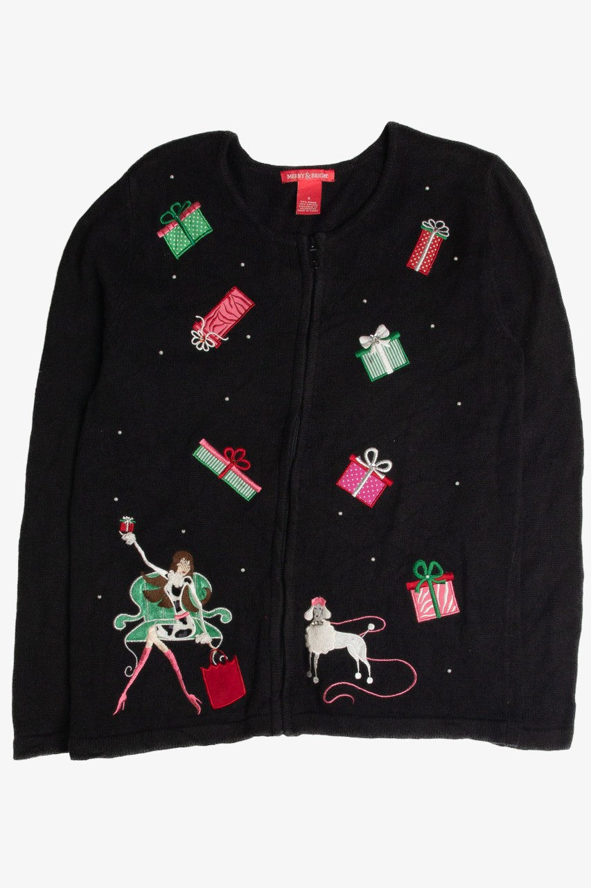 Vintage Black Ugly Christmas Cardigan 62716
