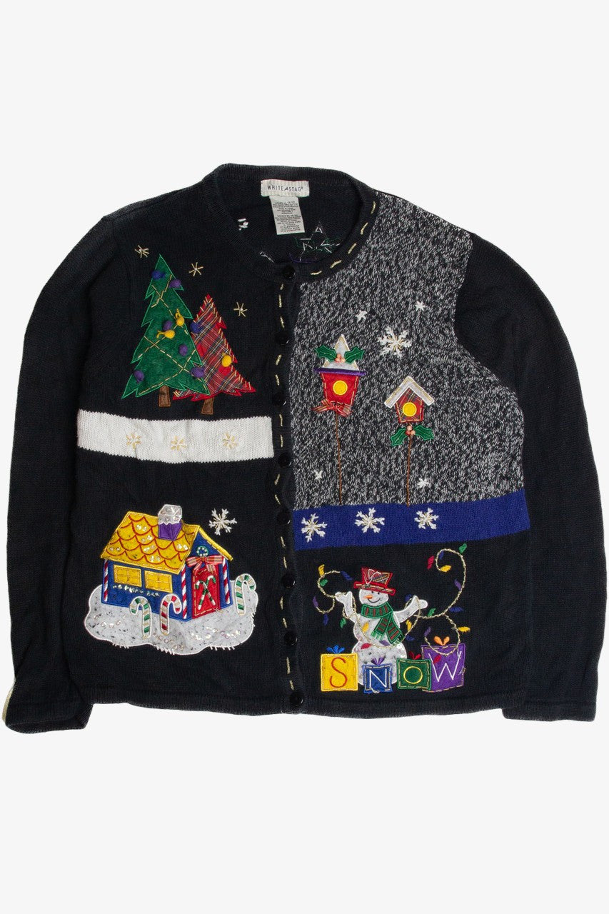 Vintage Black Ugly Christmas Cardigan 62787