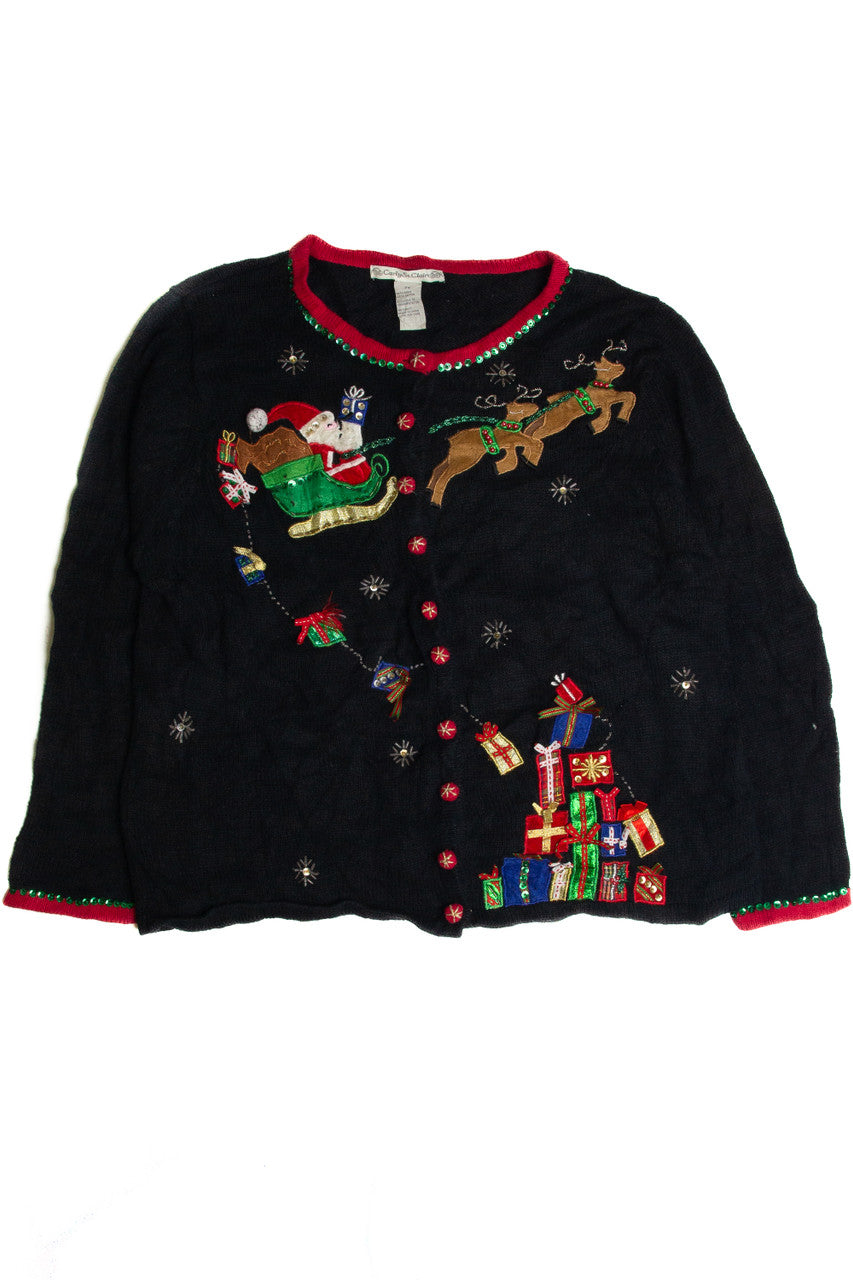 Vintage Black Ugly Christmas Cardigan 62796