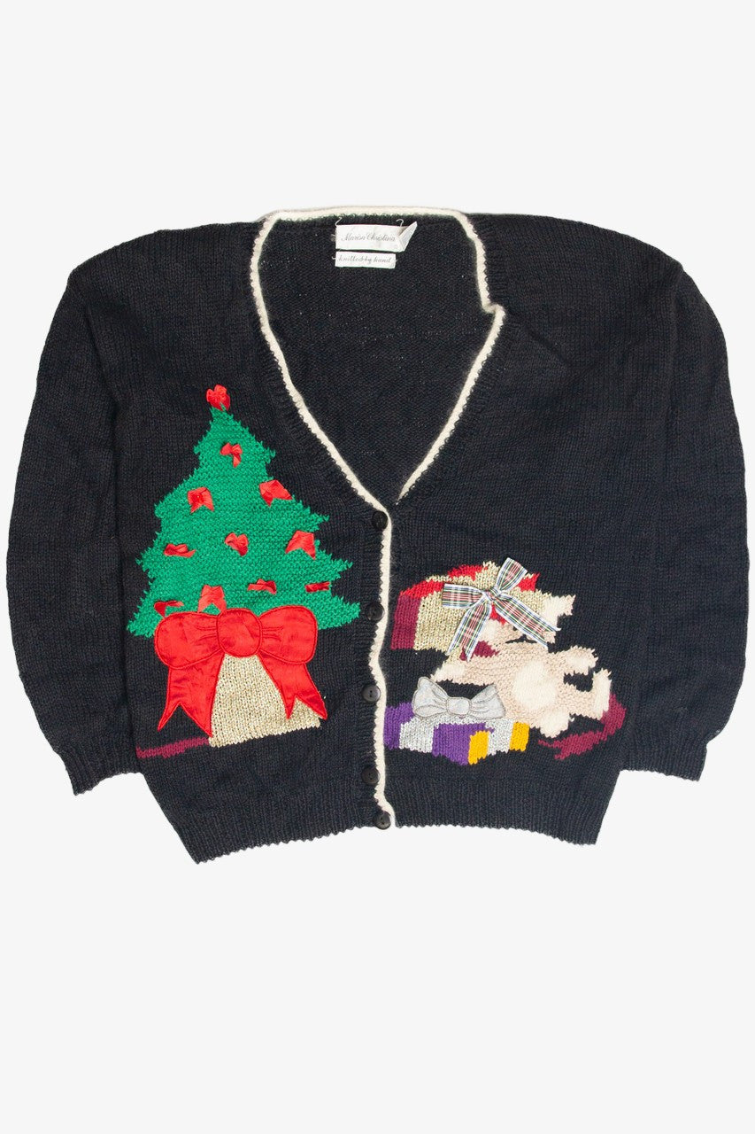 Vintage Black Ugly Christmas Cardigan 63324