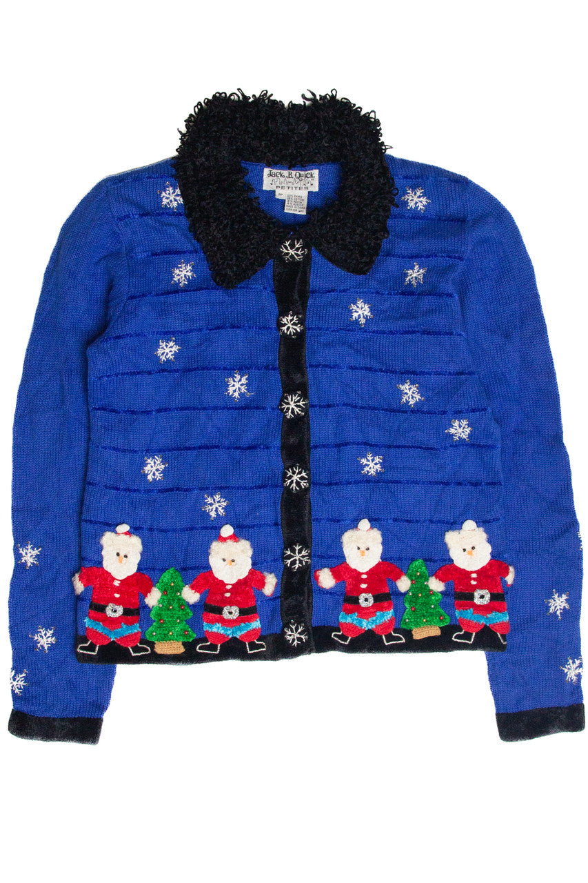 Vintage Blue Ugly Christmas Cardigan 63370