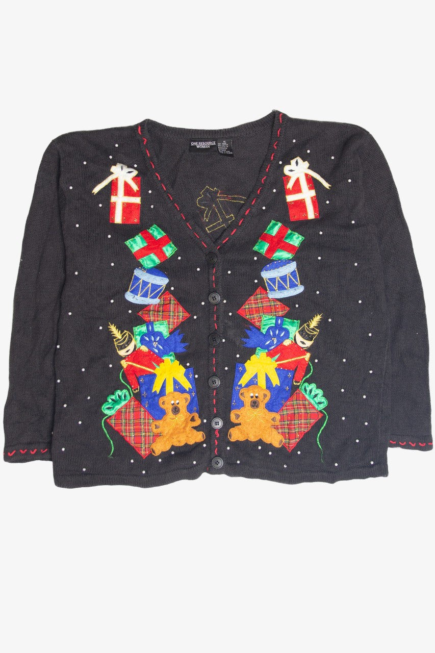 Vintage Black Ugly Christmas Cardigan 63183
