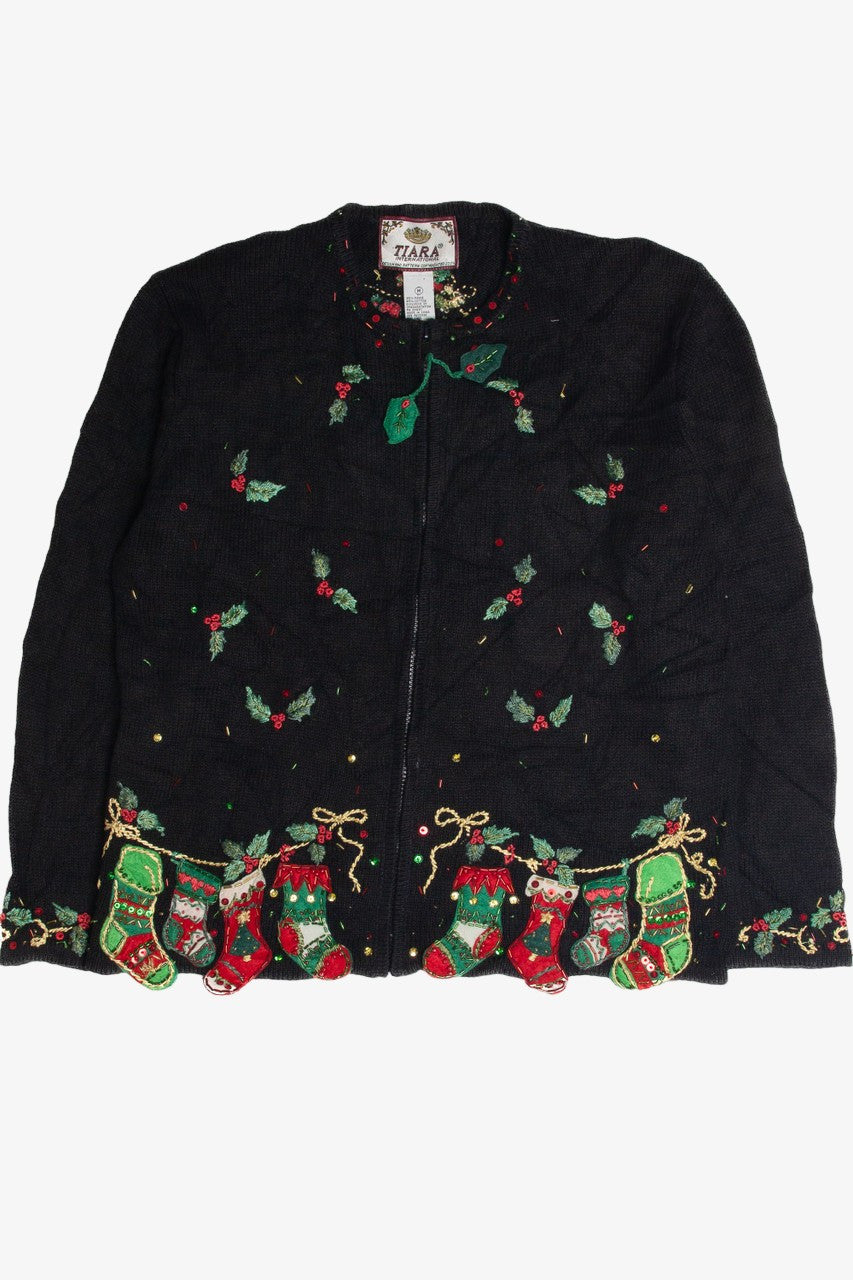 Vintage Black Ugly Christmas Cardigan 59759