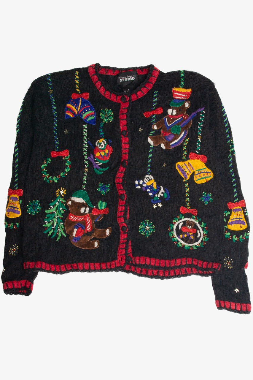 Vintage Black Ugly Christmas Cardigan 59712