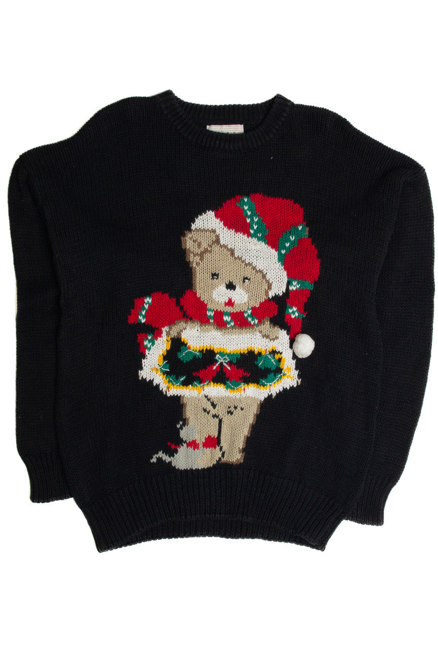 Vintage Black Ugly Christmas Sweater 62704