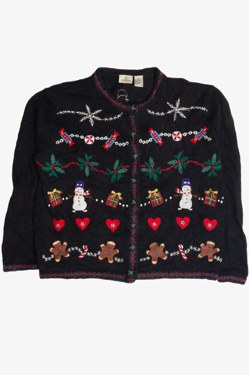 Vintage Black Ugly Christmas Cardigan Ugly Christmas Sweater