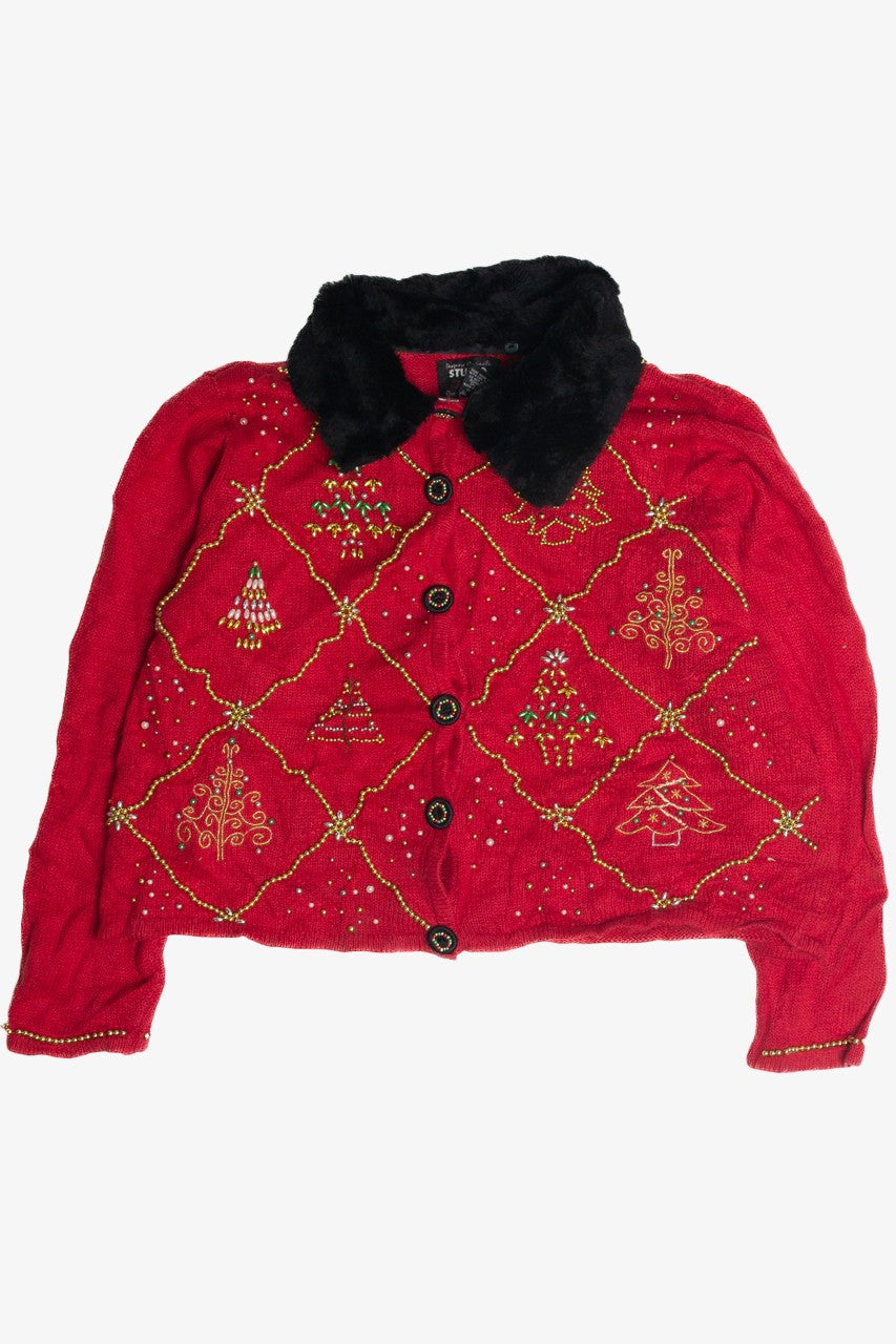 Vintage Red Ugly Christmas Cardigan 60894