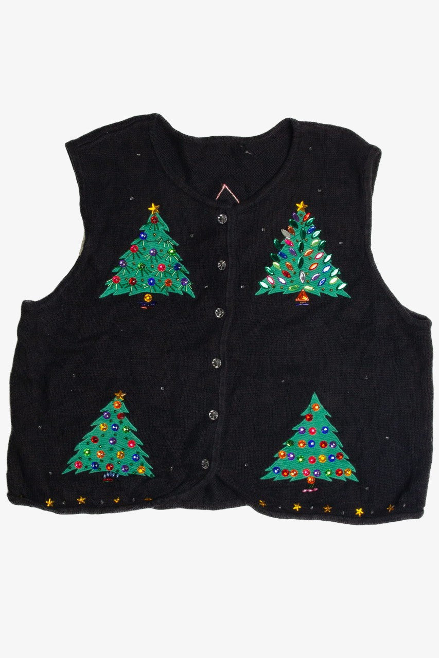 Vintage Black Ugly Christmas Vest 62594