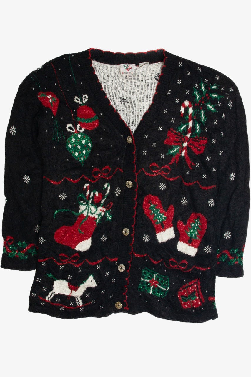 Vintage Black Ugly Christmas Cardigan 59592