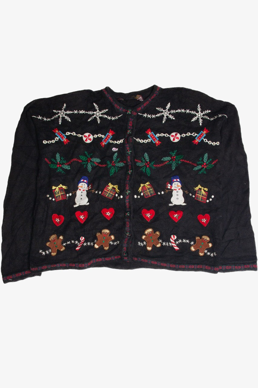 Vintage Black Ugly Christmas Cardigan 59819