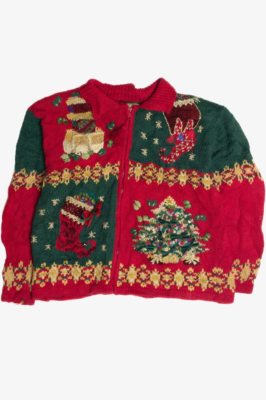 Vintage Red Ugly Christmas Cardigan 59811