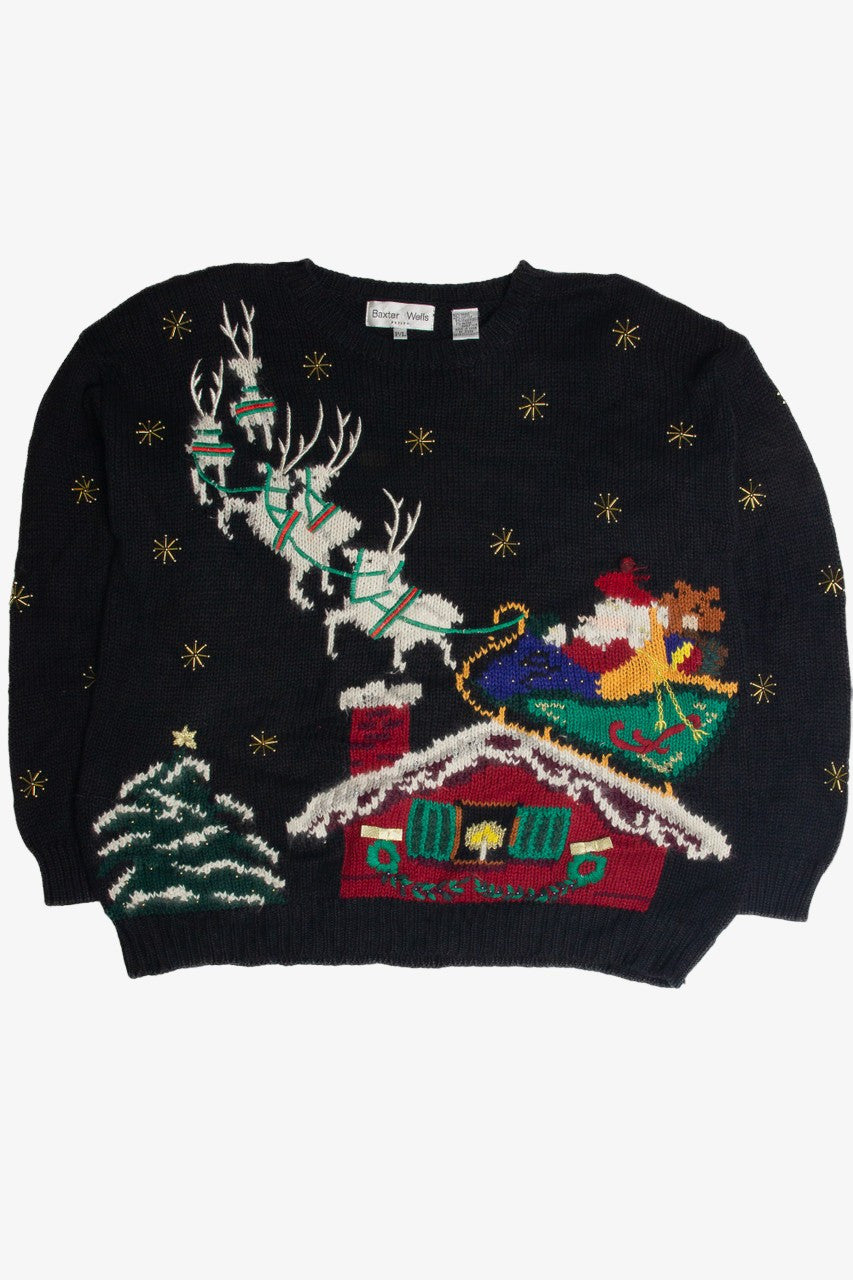 Vintage Black Ugly Christmas Sweater 59689