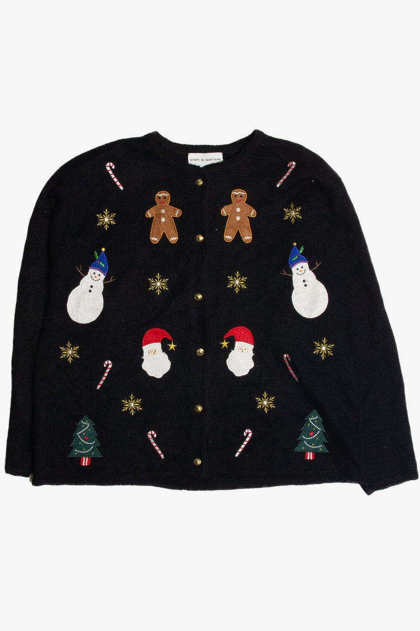 Vintage Black Ugly Christmas Cardigan 62401