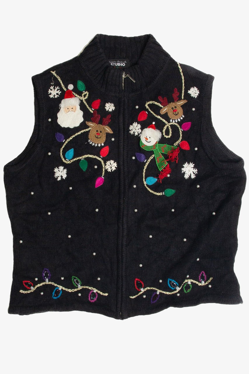Vintage Black Ugly Christmas Vest 62301