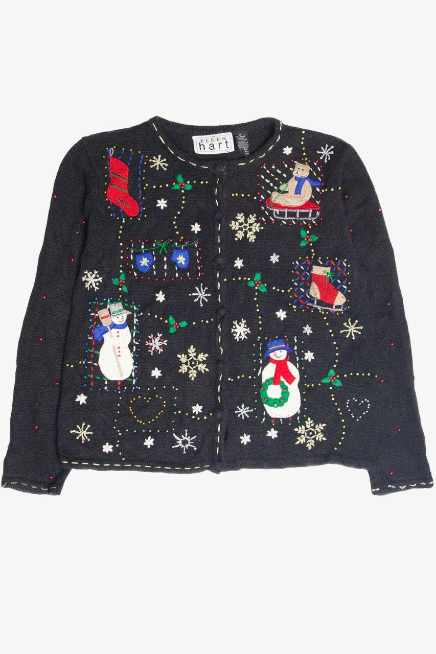 Vintage Black Ugly Christmas Cardigan 63434