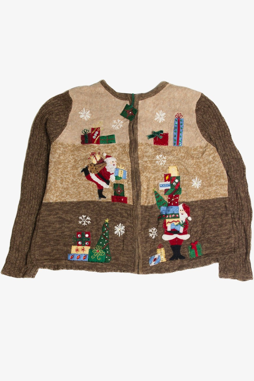 Vintage Brown Ugly Christmas Cardigan 62412