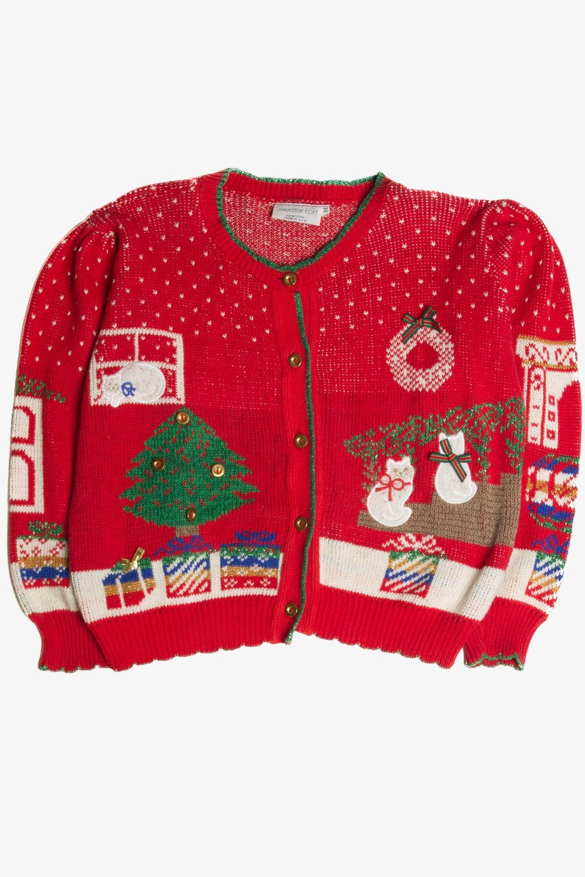 Vintage Red Ugly Christmas Cardigan 62751