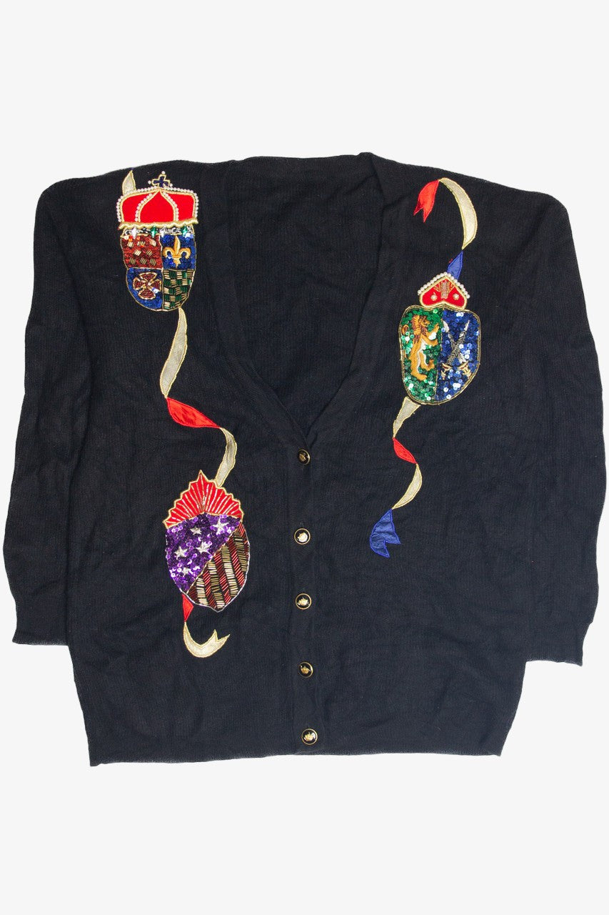 Vintage Black Ugly Christmas Cardigan 63362