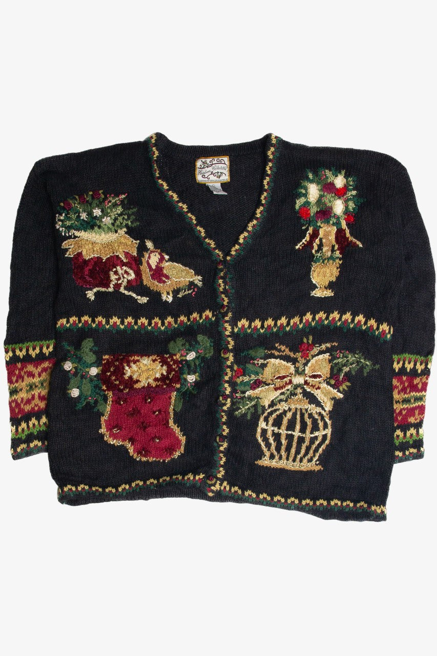 Vintage Black Ugly Christmas Cardigan 59971