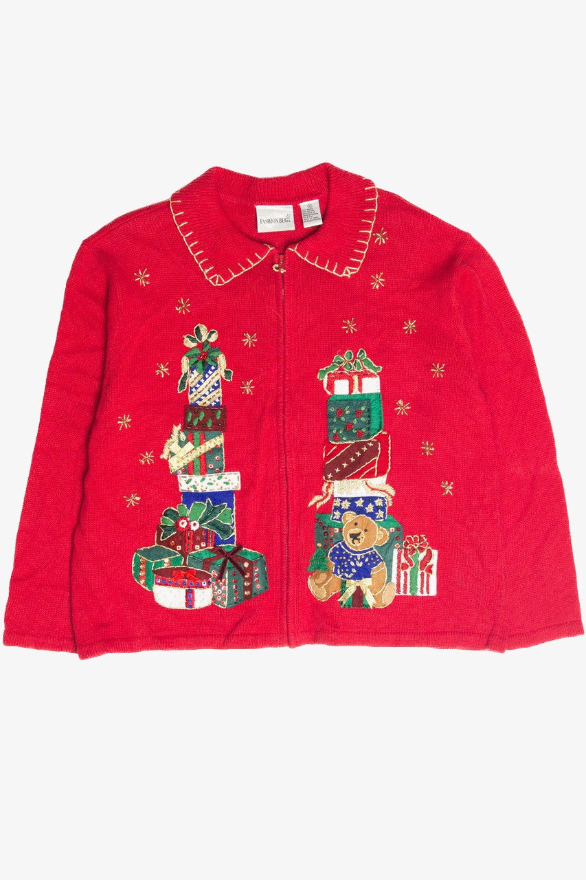 Vintage Red Ugly Christmas Cardigan 63376