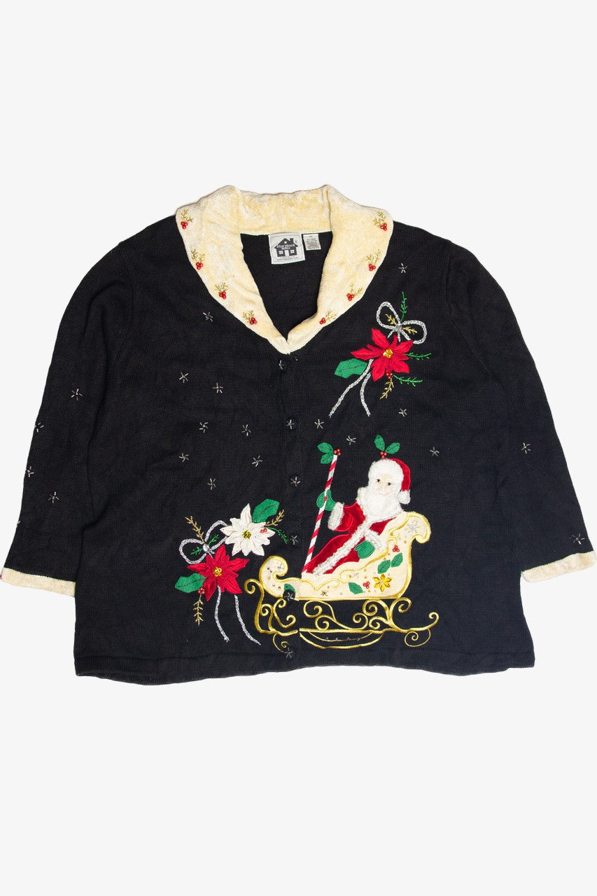 Vintage Black Ugly Christmas Cardigan 63445