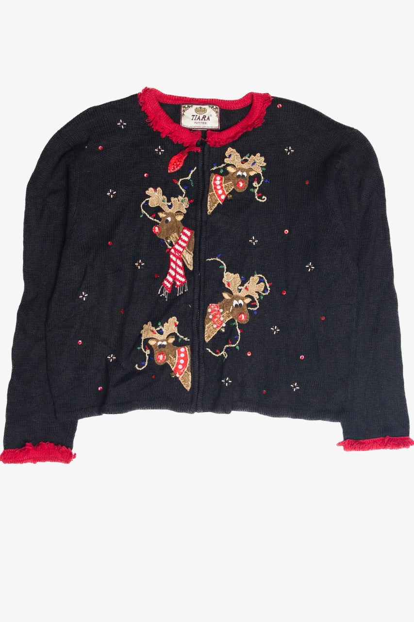 Vintage Black Ugly Christmas Cardigan 63108