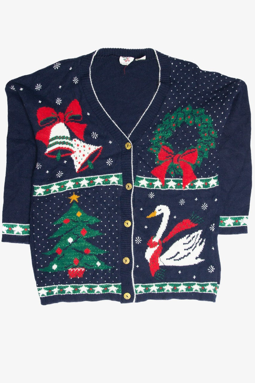Vintage Blue Ugly Christmas Cardigan 63350