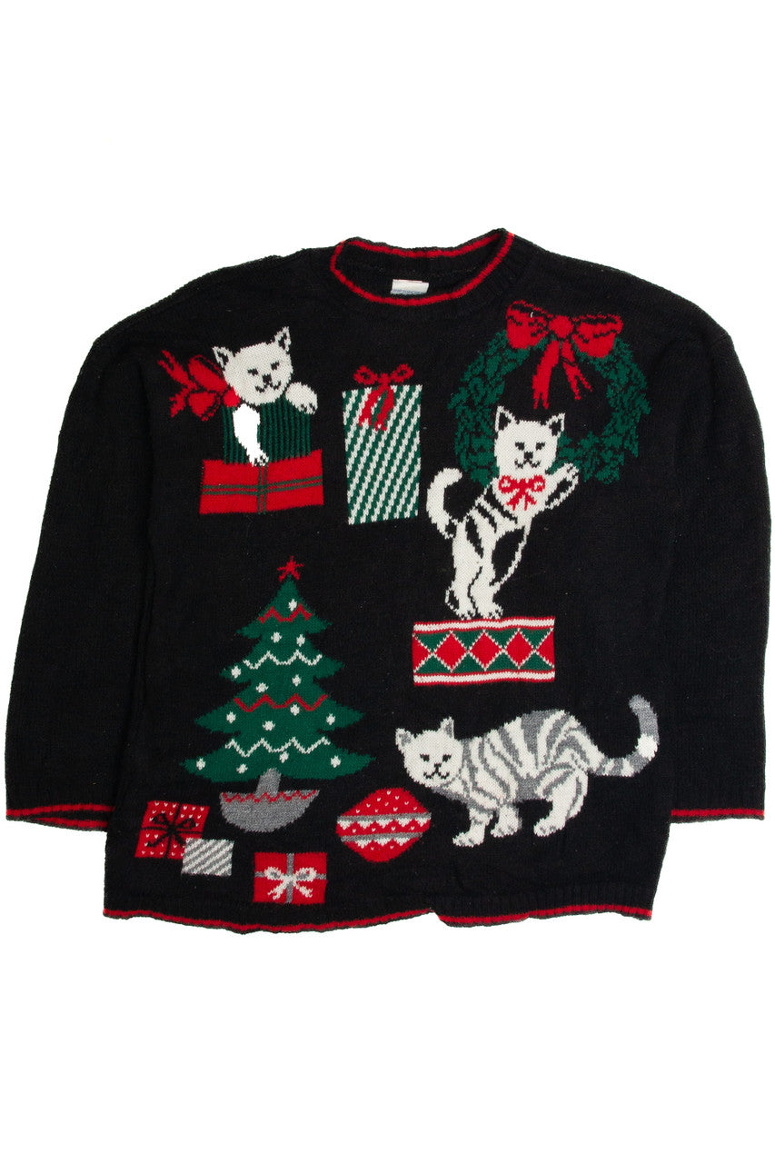 Vintage Cats Ugly Christmas Sweater 59578