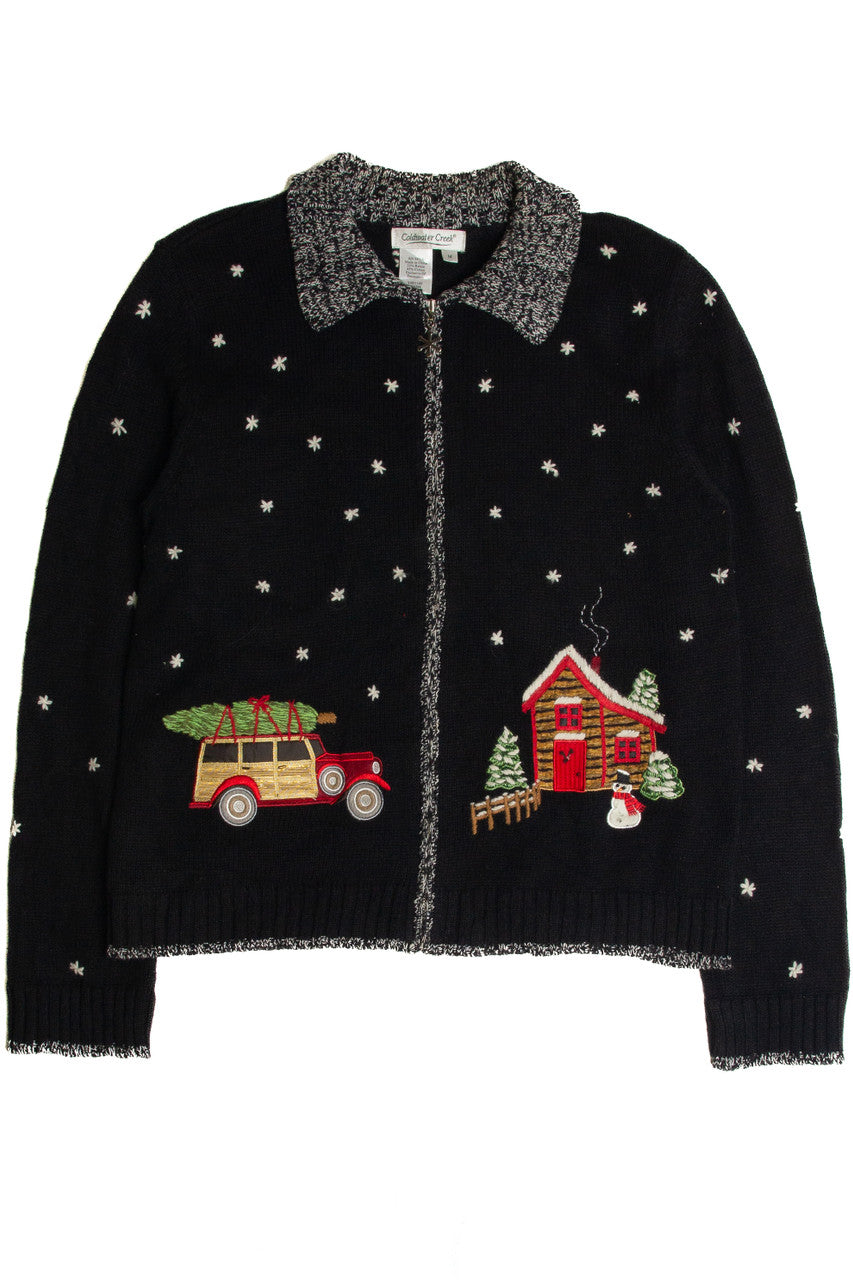 Vintage Black Ugly Christmas Cardigan 62711