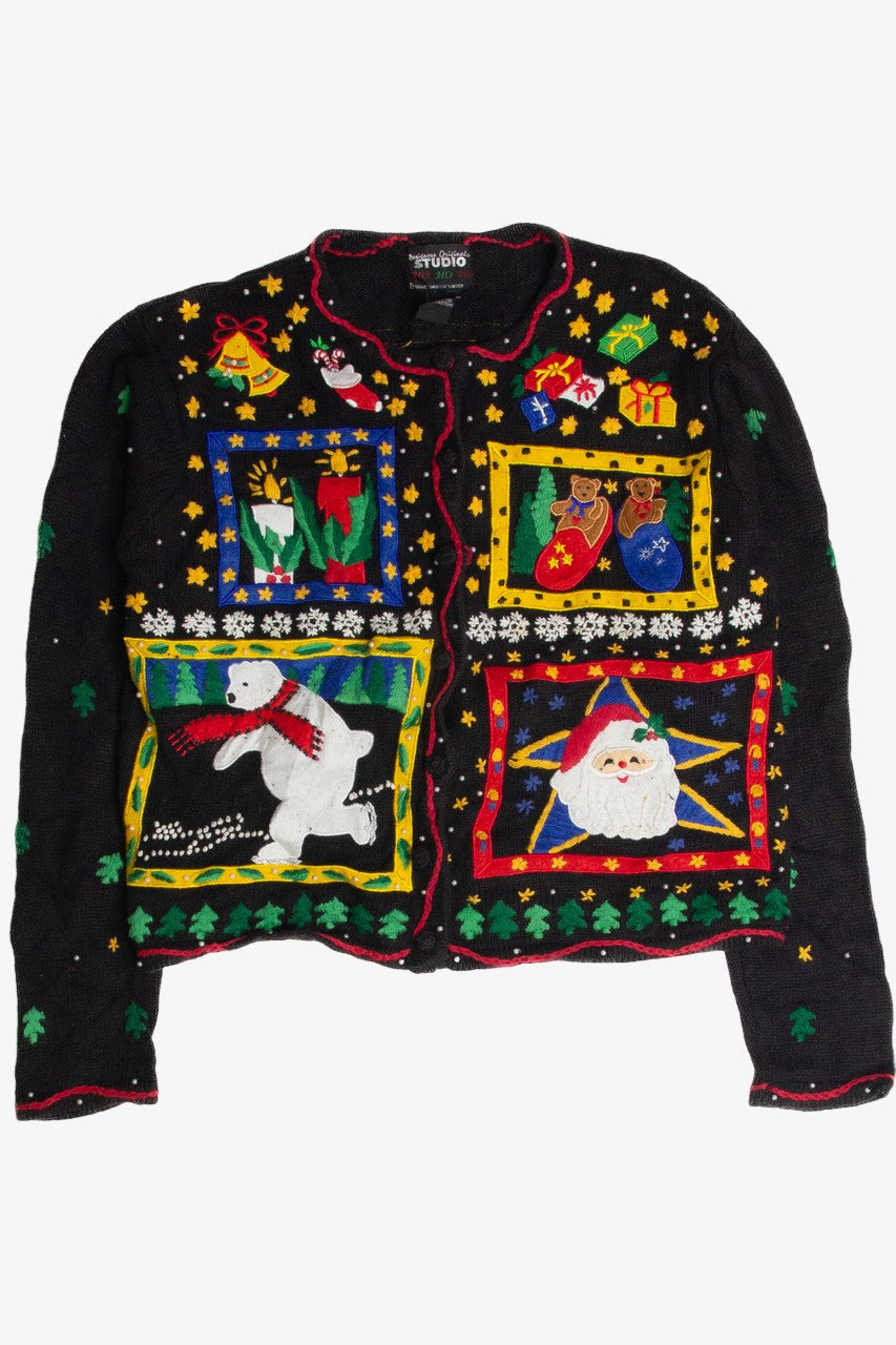 Vintage Black Ugly Christmas Cardigan 62841