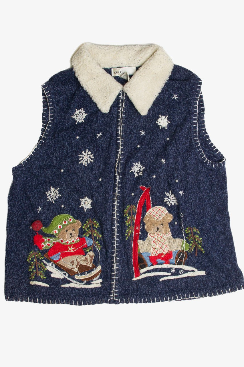 Vintage Blue Ugly Christmas Vest 60919