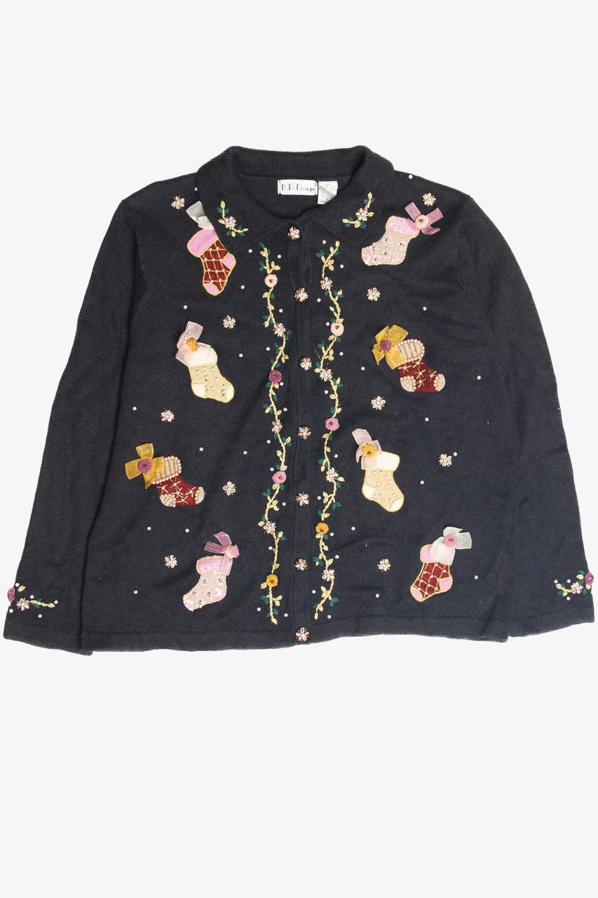 Vintage Black Ugly Christmas Cardigan 63132